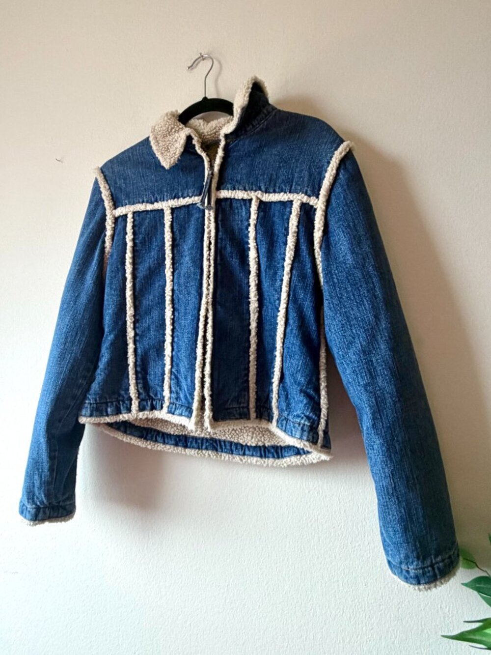 Vintage western denim sherpa jacket by wrangler retro cozy - Picture 6 of 8